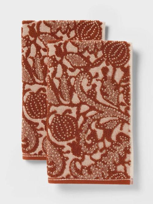 Botanical Pumpkin Harvest Hand Towel Set