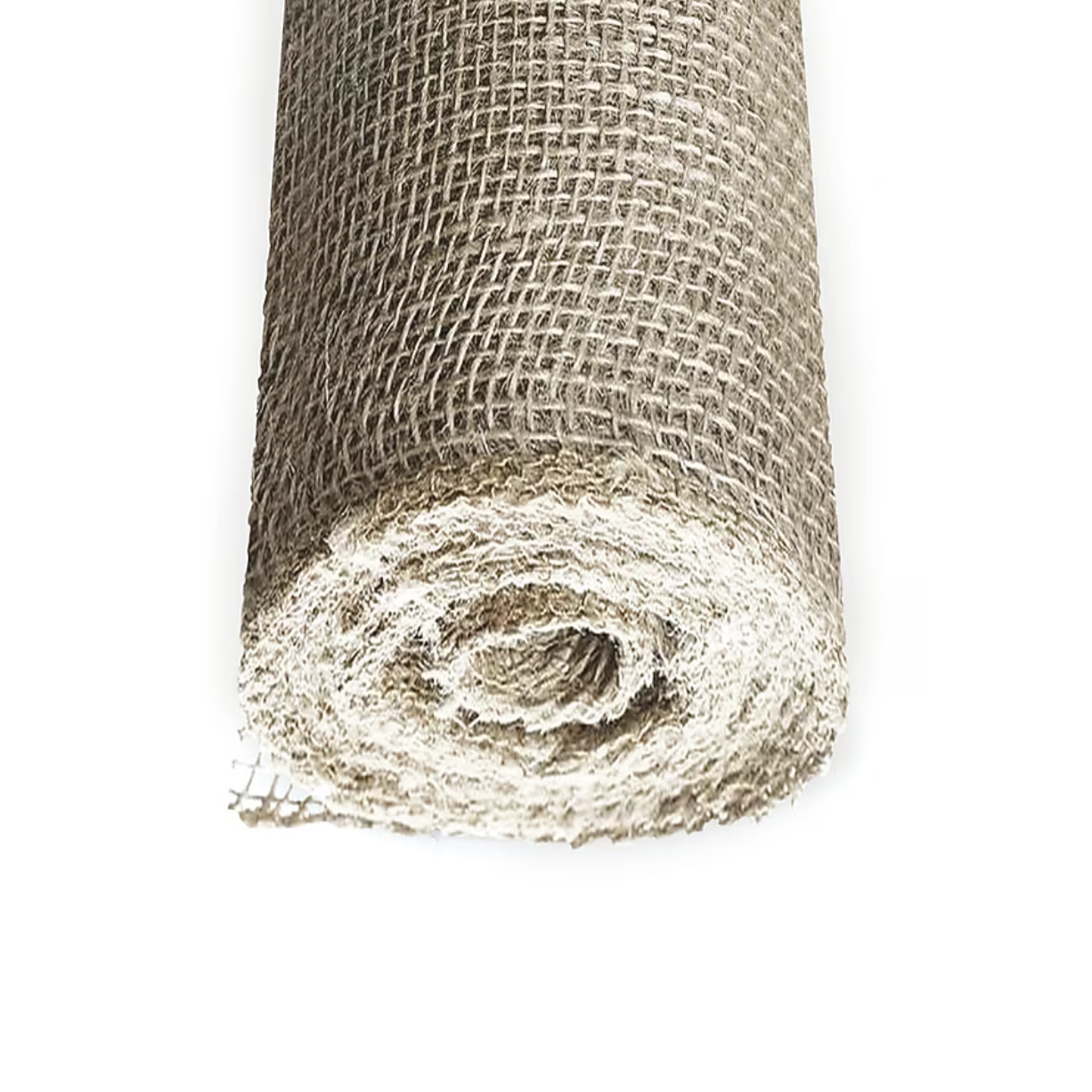 burlap blanket roll