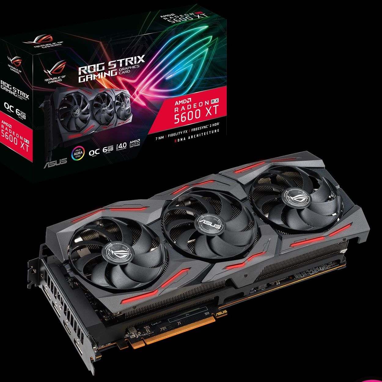 新品未使用開封品　ASUS Radeon RX5600XT OC 6GB Amazon.com: ASUS ROG Strix AMD Radeon RX 5600 XT OC Edition