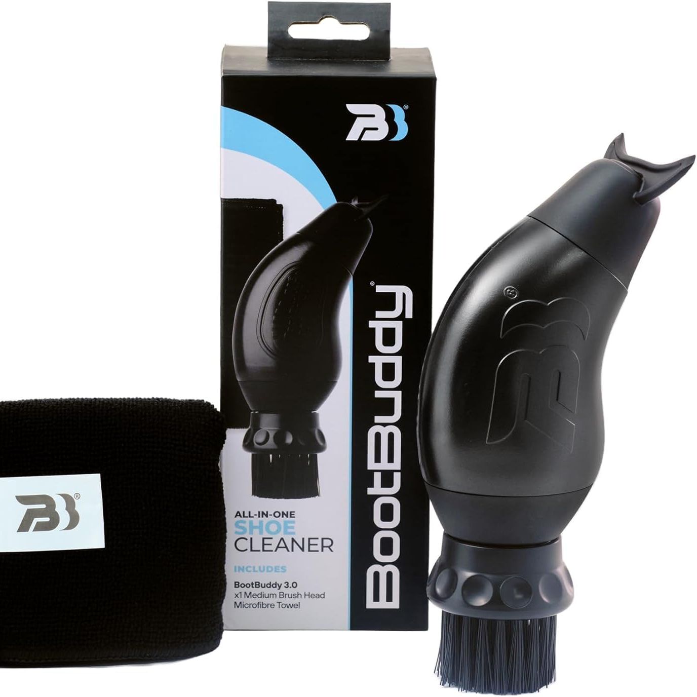 Bootbuddy Shoe & Boot Cleaner Brush – Footwear Cleaning Kit for Running and Walking Shoes, Hiking Boots, Golf Shoes & Soccer Cleats – Cleans Mud, Dirt & Stains in Minutes, as Seen on Dragons’ Den