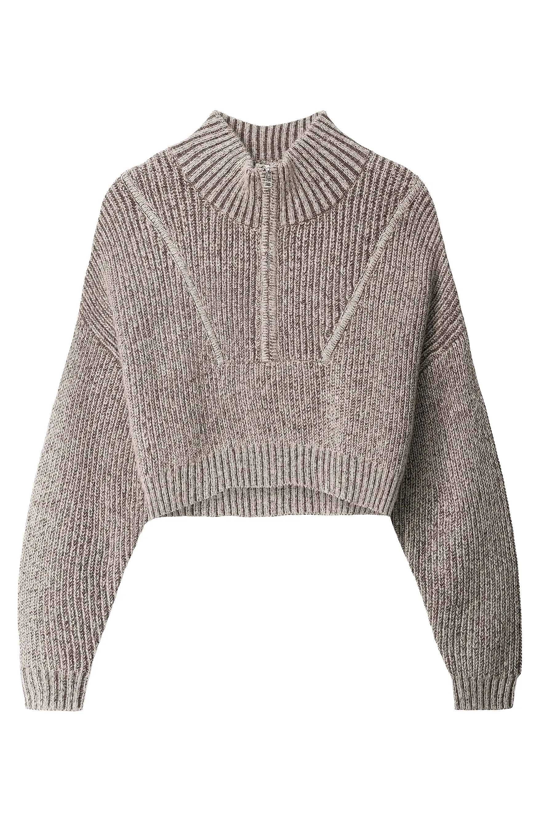 Hampton Half-Zip Crop Sweater
