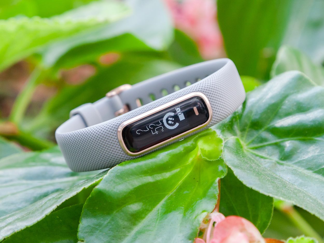 GARMIN - GARMIN ガーミン vivosmart4 Gray RoseGold Garmin Vivosmart 4 Fitness Tracker with Step Counter, Heart