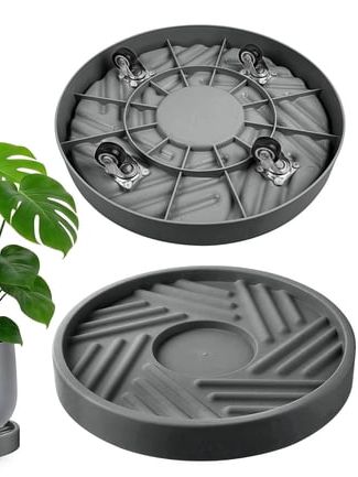 2 Pcs Plant Caddy With Hidden Wheels