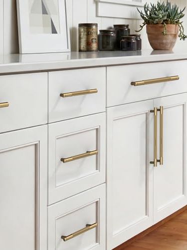 Asimerdeco 10 Pack Champagne Bronze Knurled Cabinet Pulls 6.3 Inch(160mm) Kitchen Cabinet Handles Cabinet Hardware Drawer Pulls