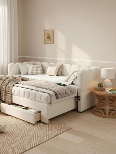 Daybed With Pull Out Trundle Bed & Storage Drawers