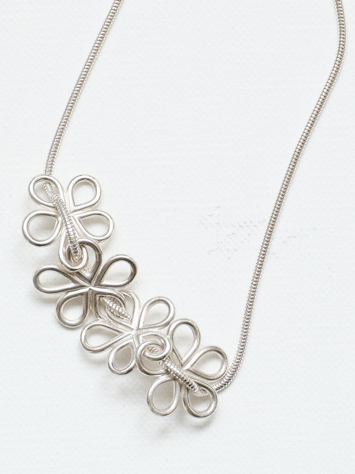 Ccs0502 Flower Snake Chain Necklace