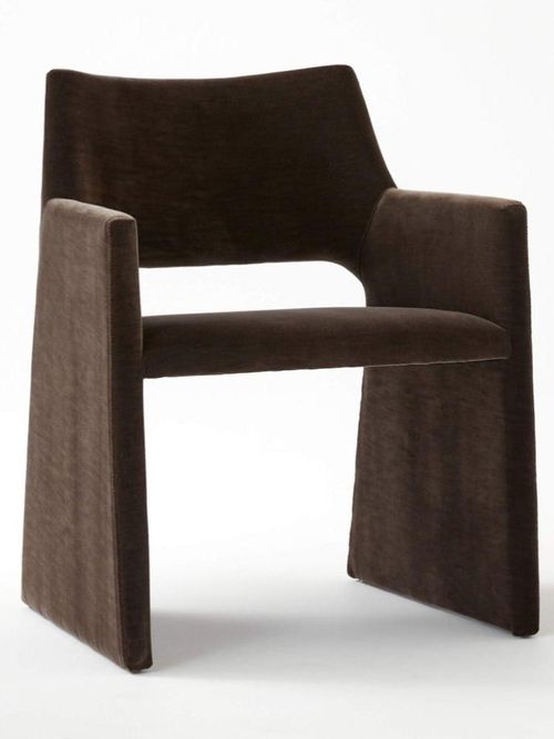 Foley Mink Velvet Dining Armchair