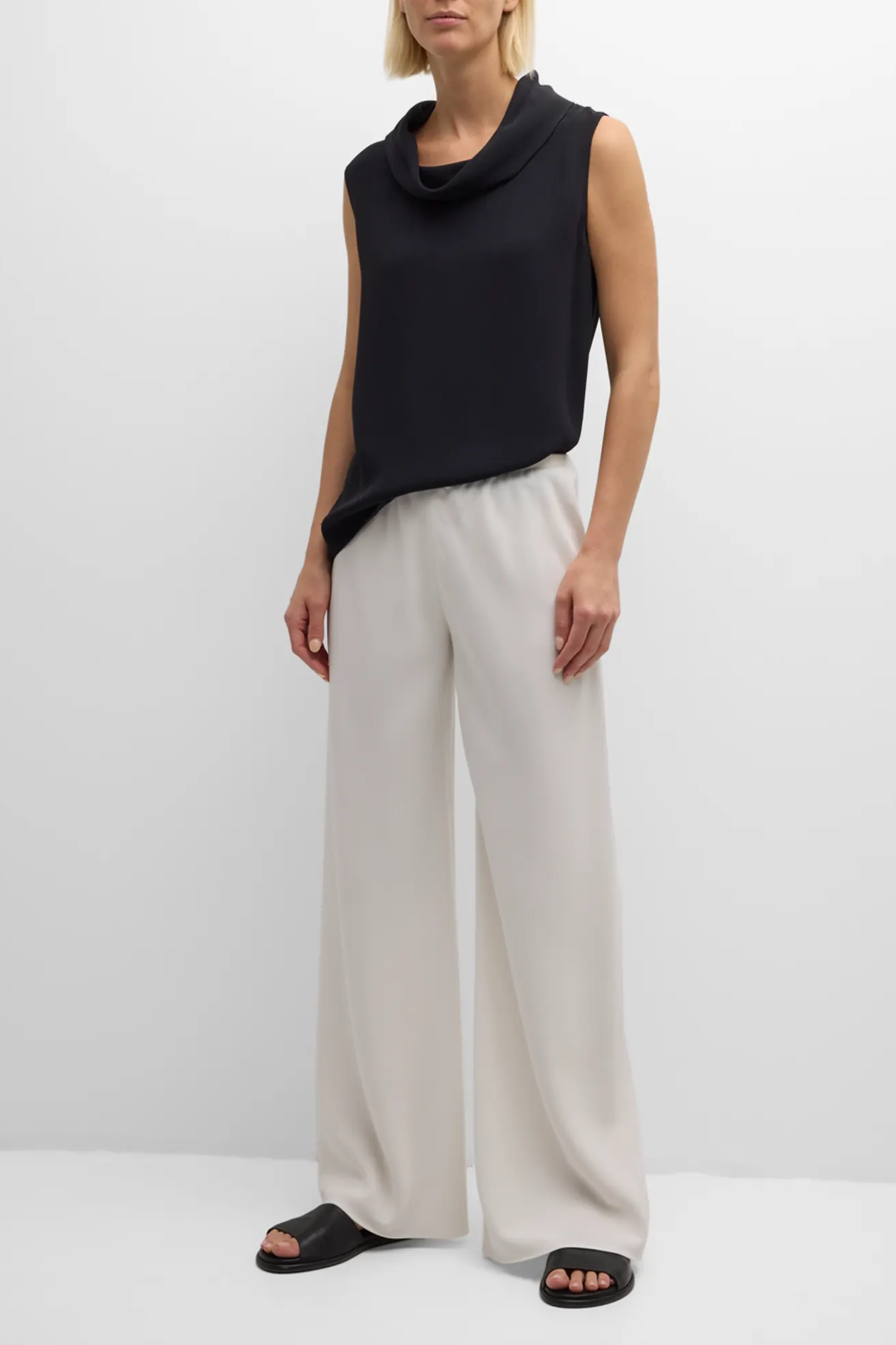 The Row, Gala Wide-Leg Crepe Pants