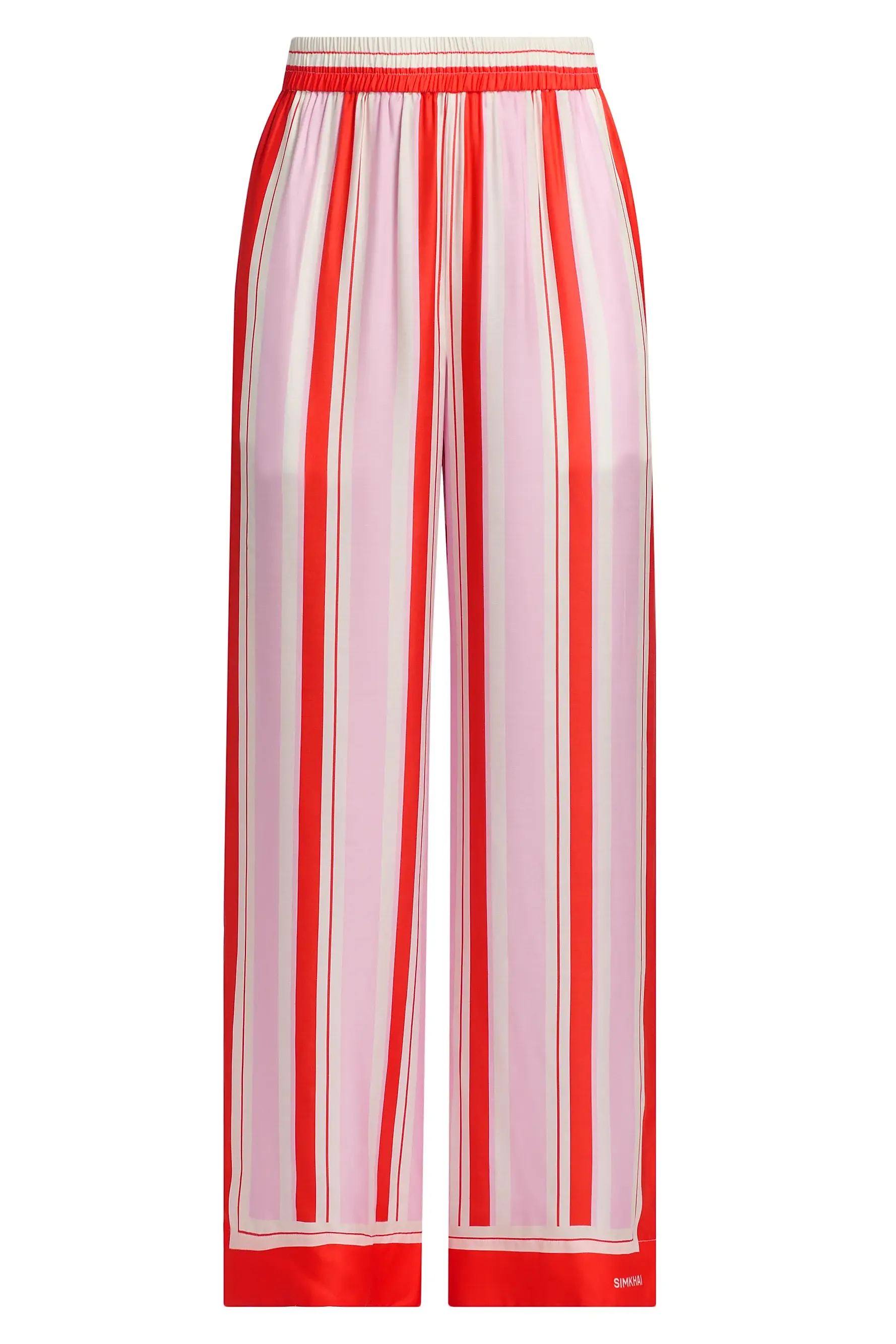 Zuna Striped Silk-Blend Pajama Pants