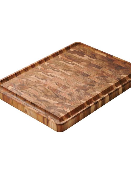 Tramontina 17.75 in X 13.5 in Teak Wood End-Grain Chopping Board