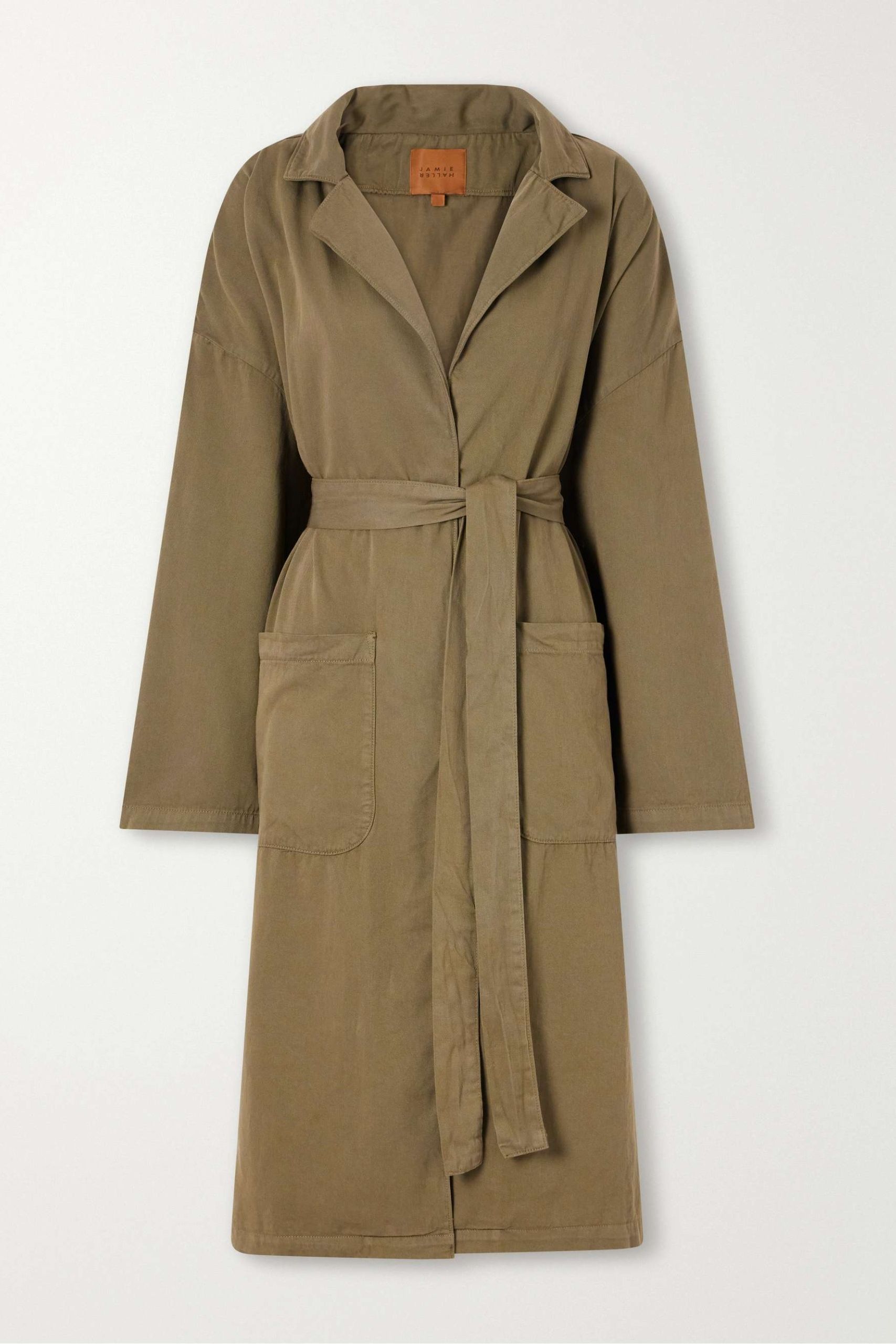 The York Robe Belted Cotton-Twill Coat