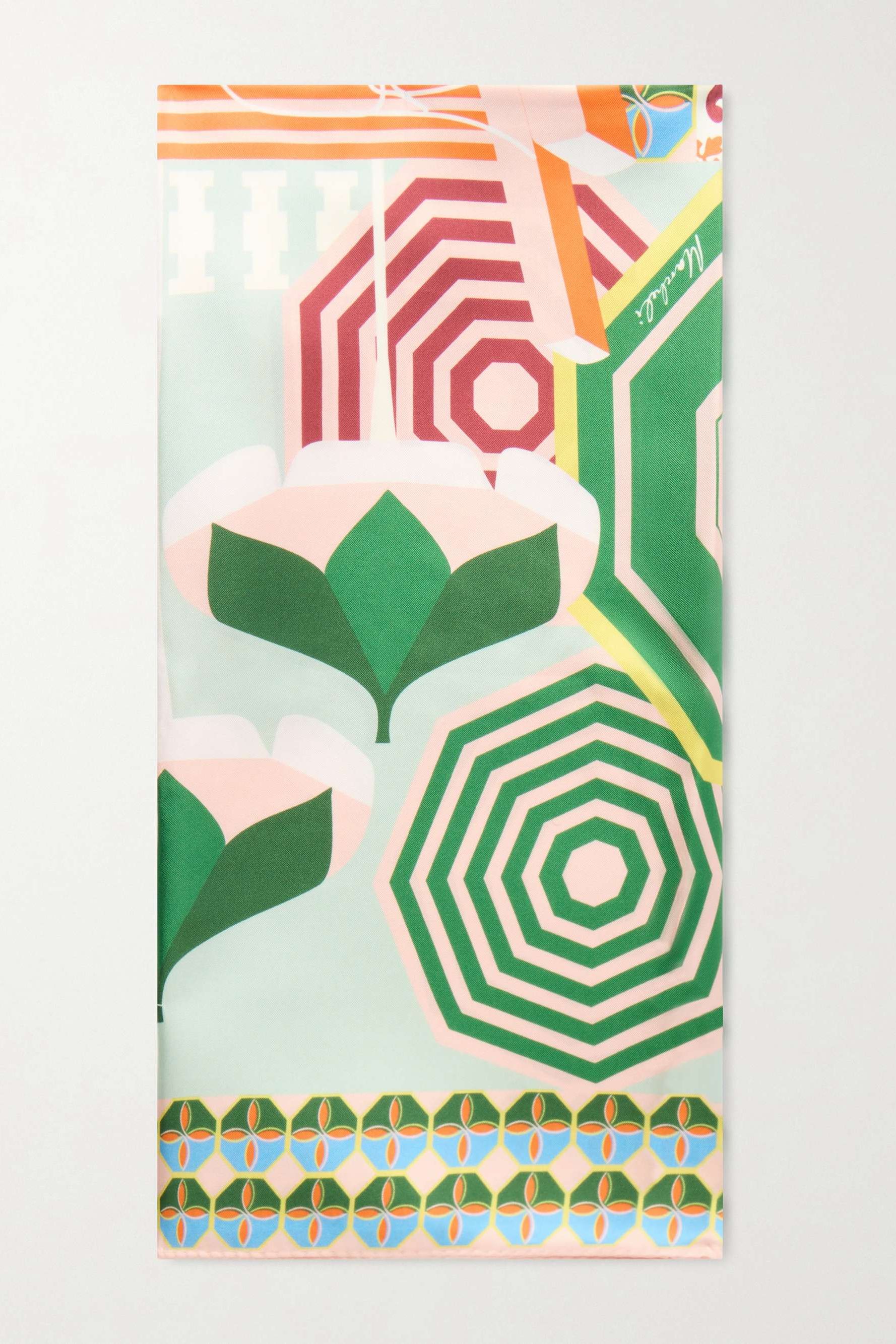 Alessandra Printed Silk-Twill Scarf