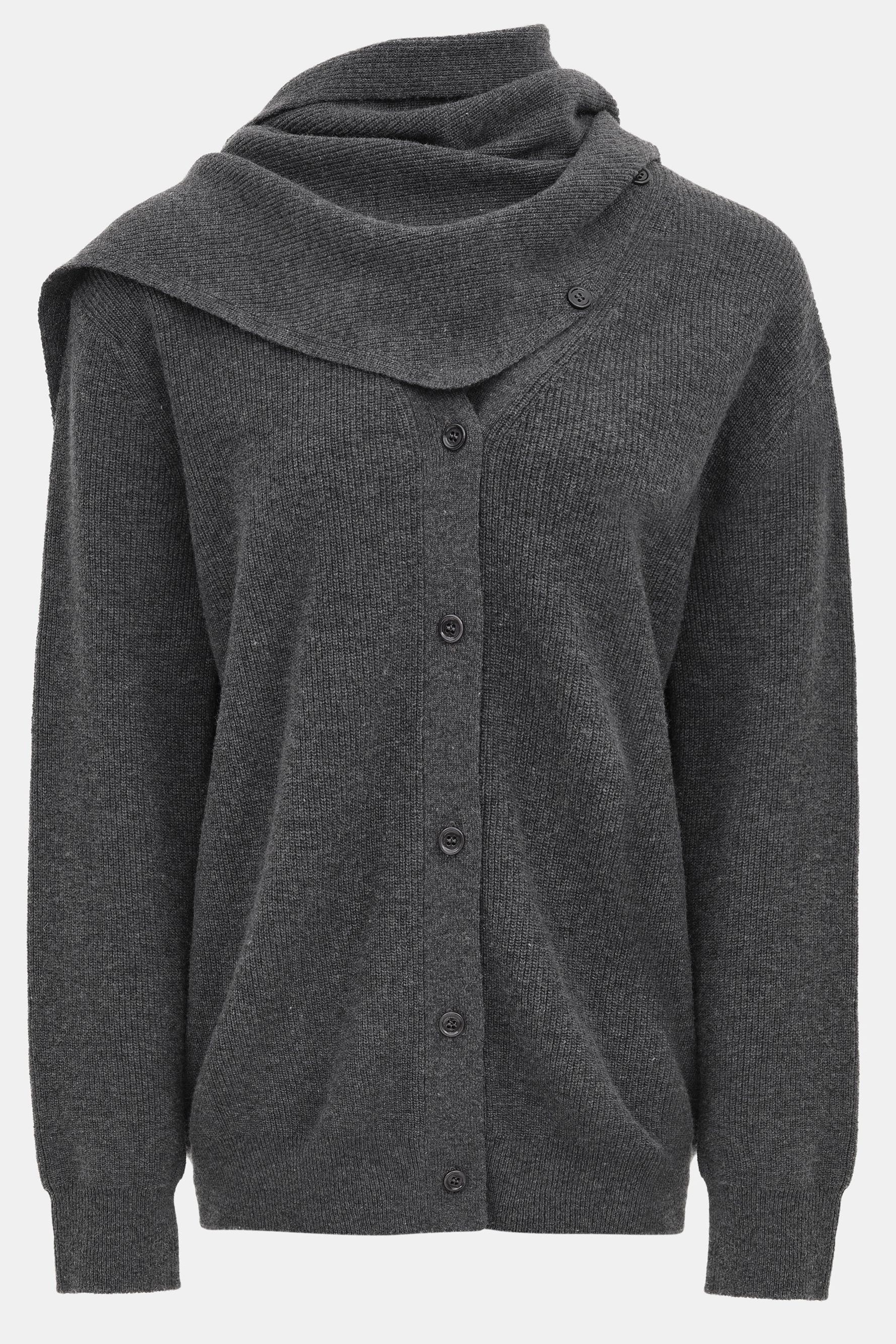 Source Unknown Scarf Button Sweater