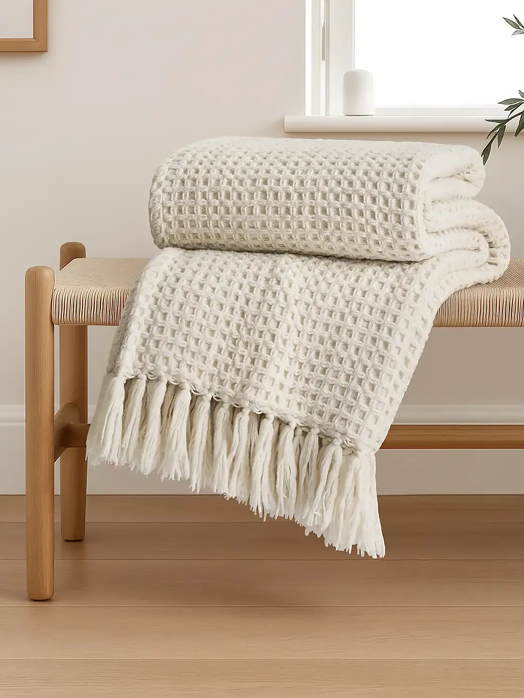 Dunelm, Chunky Waffle Throw