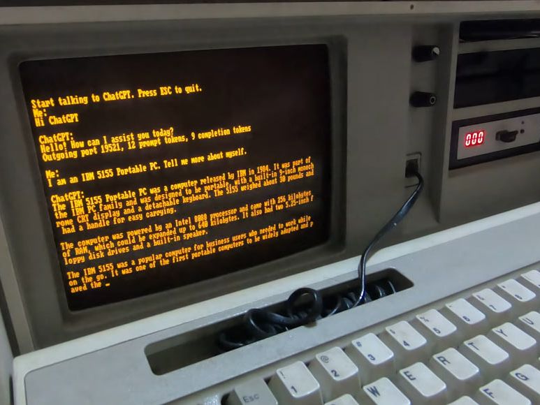 MS-DOS ChatGPT Client Arrives for 1984 IBM PC | Tom's Hardware
