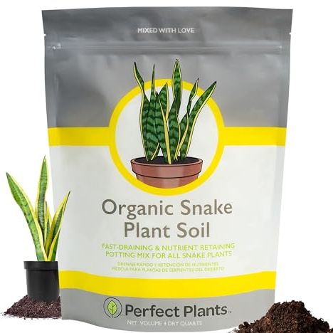 Perfect Plants Organic Snake Plant Soil in 4qt. Bag | Coco Coir Based Potting Mix Snake Plant Varieties