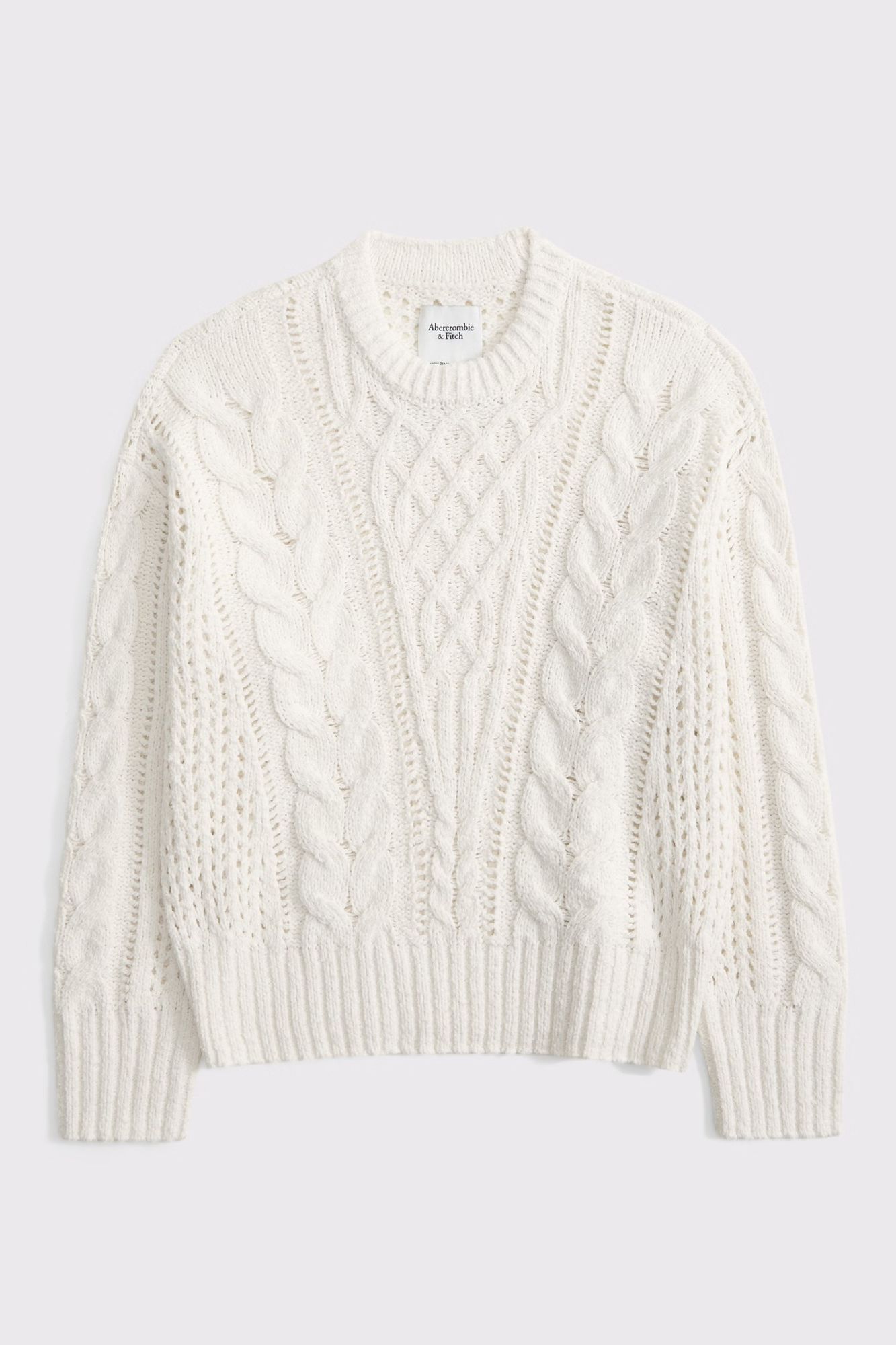 Abercrombie &amp;amp; Fitch Textural Stitch Cable Crew Sweater