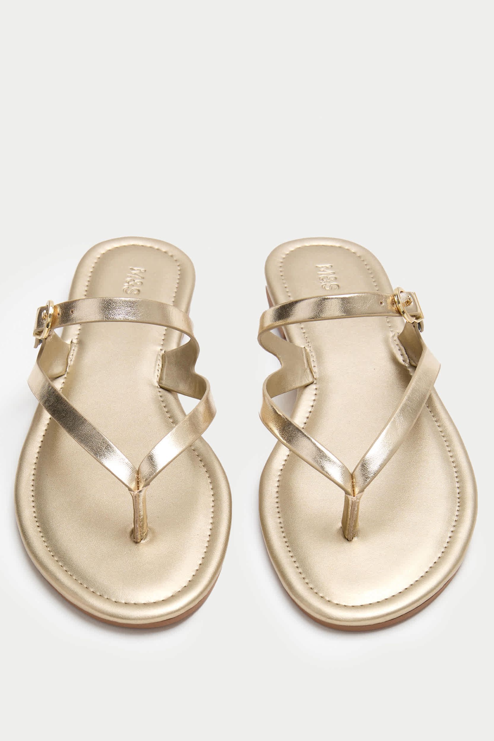Buckle Flat Toe Loop Mule Sandals