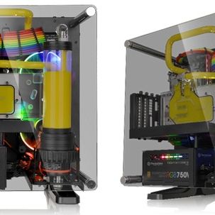 Thermaltake displays wall-mountable mini-ITX case and pure black