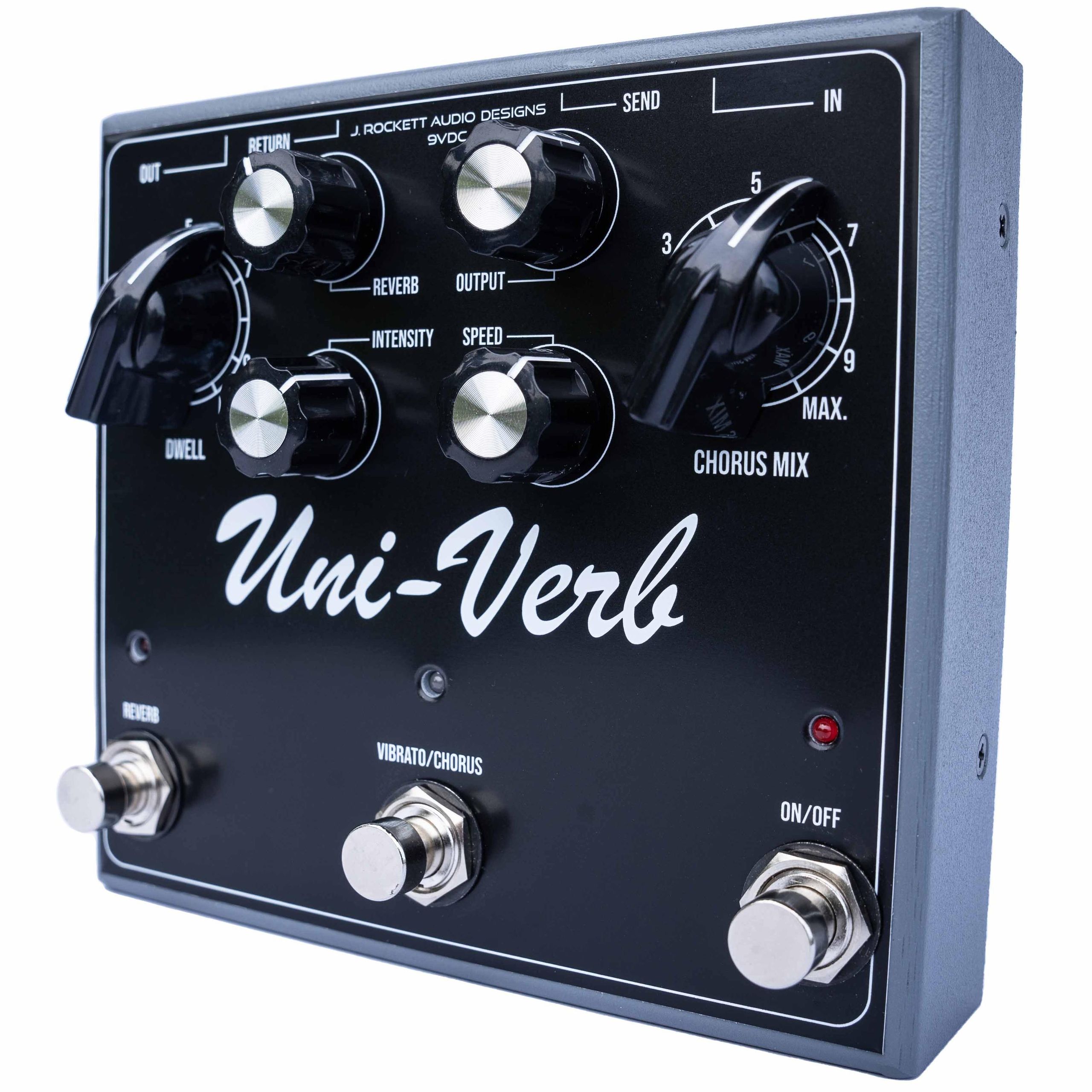 The new J-Rockett Uni-Verb pedal combines Uni-Vibe with vintage