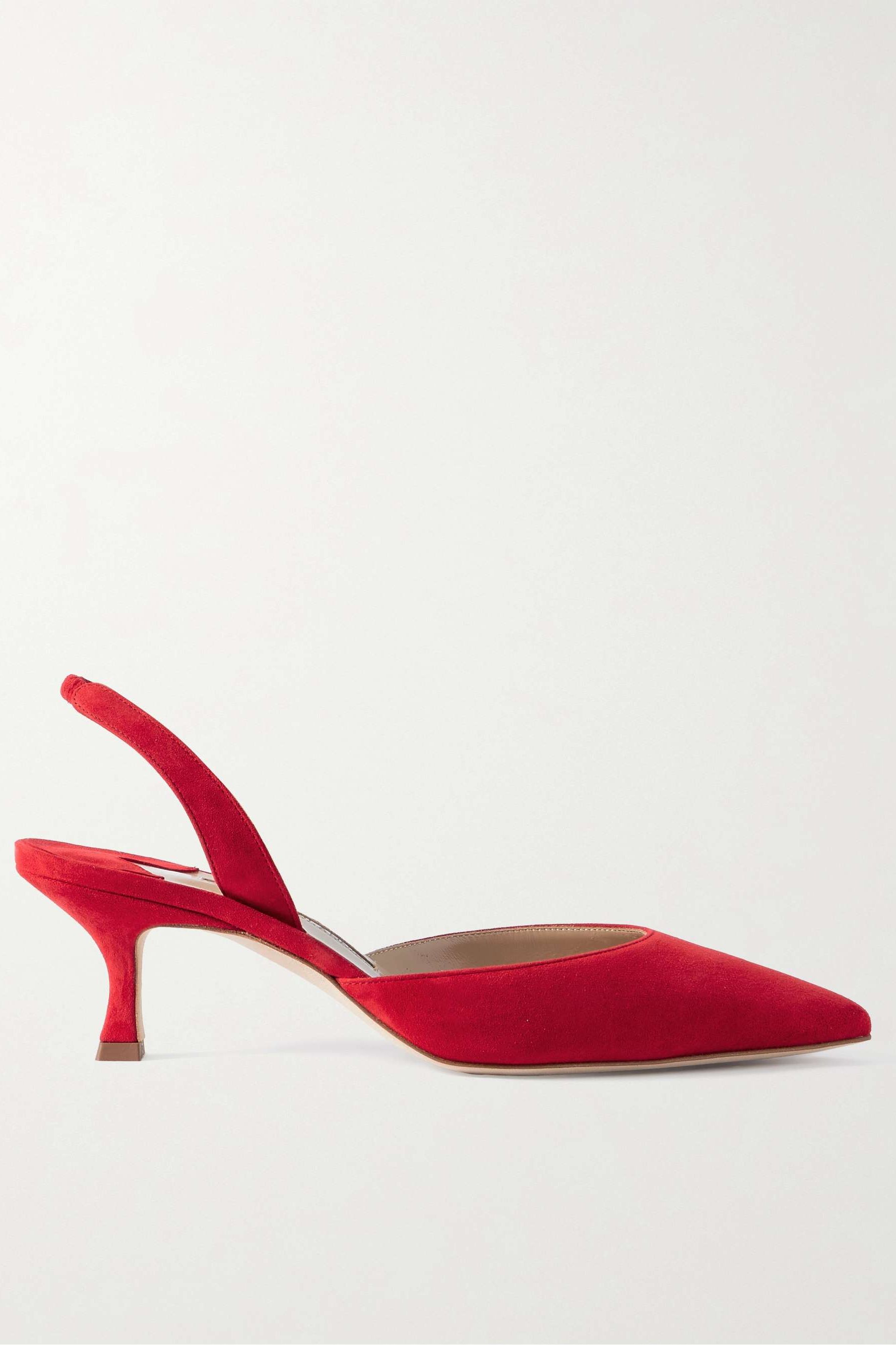 Carolyne 50 Suede Slingback Pumps