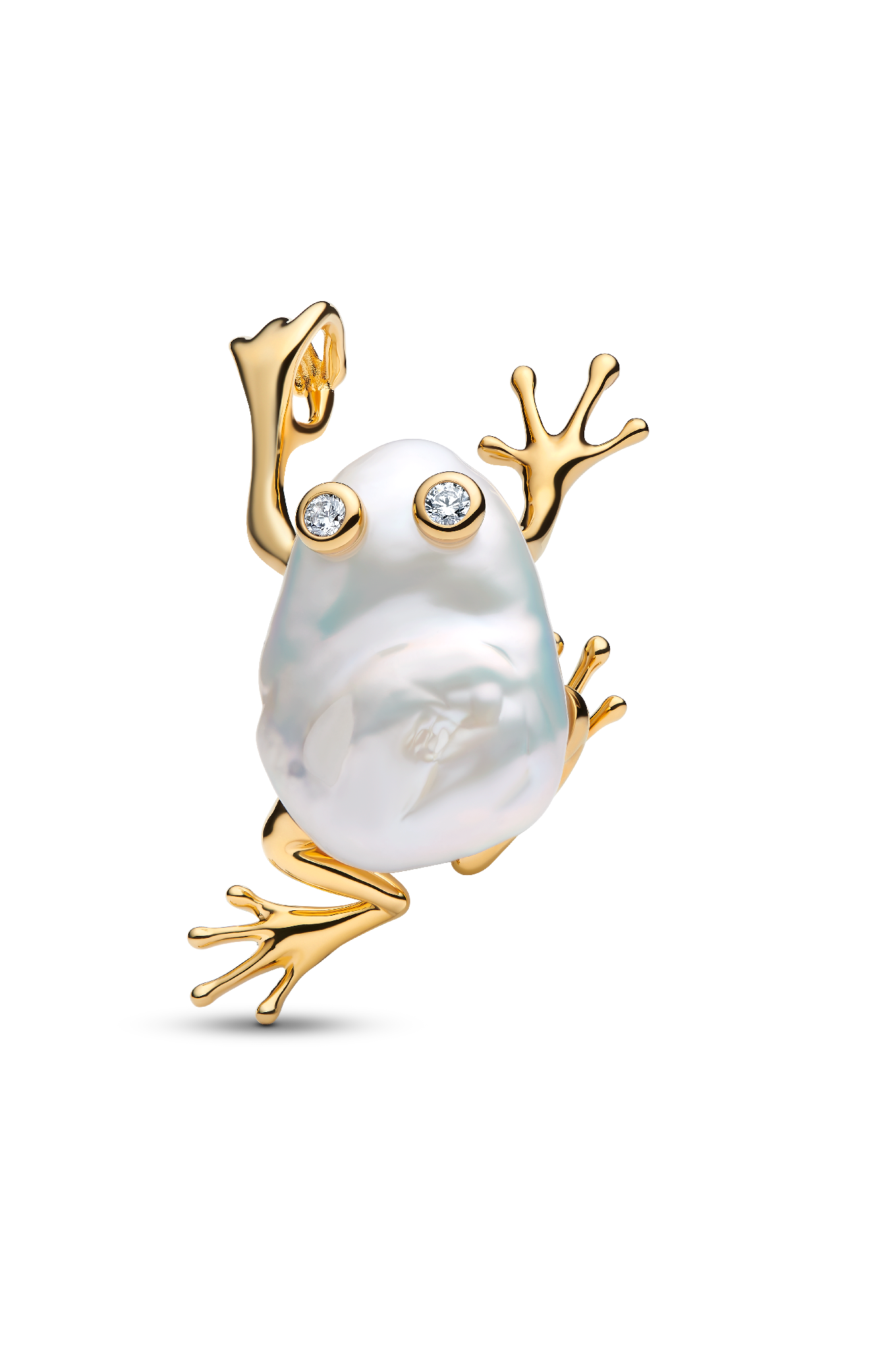 Treated Freshwater Cultured Baroque Pearl Oversized Frog Pendant