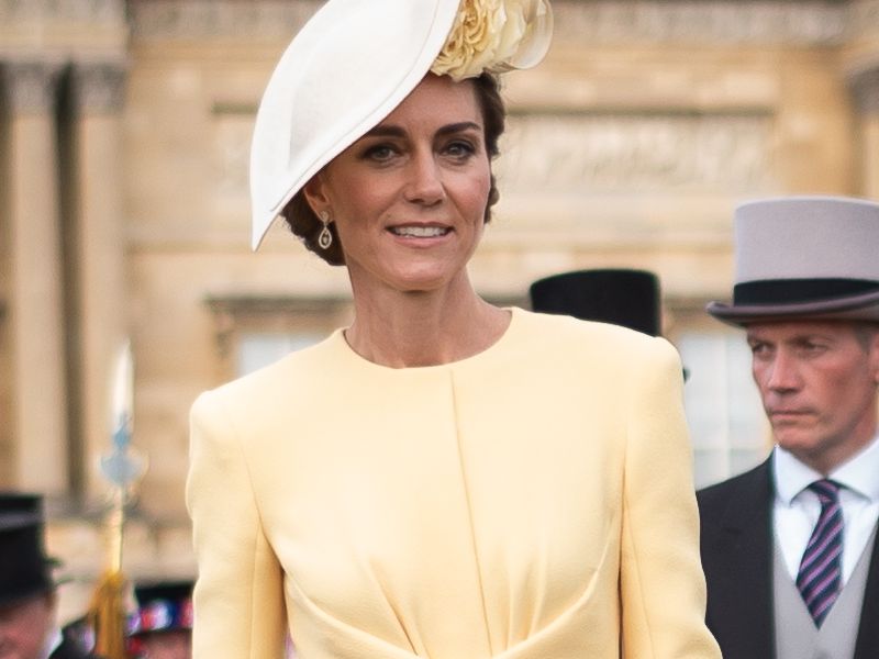 kate middleton re-wears butter-yellow dress to royal garden party Kate Middleton Rewears Her Viral Butter Yellow Dress for Garden Party