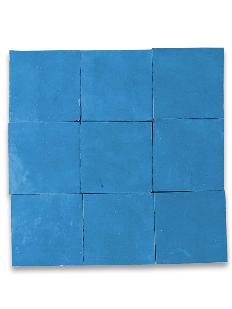 Casablanca Blue Zellige - 10 Cm X 10 Cm X 1.2 Cm