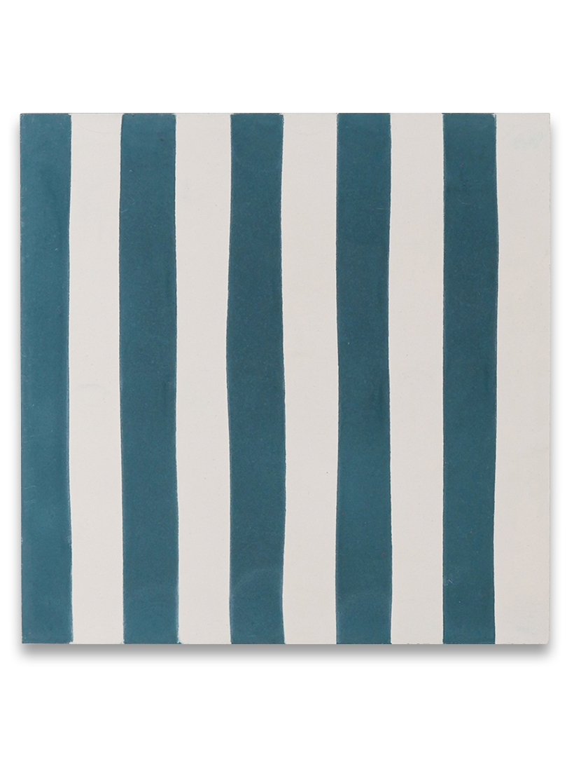 Navy Blue Stripes - Slim Line - 20cm X 20cm X 1.2cm