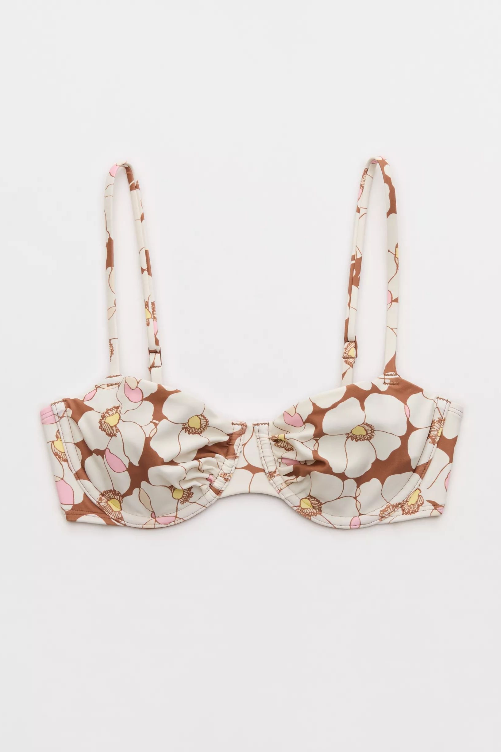 Aerie Ruched Unlined Underwire Bikini Top