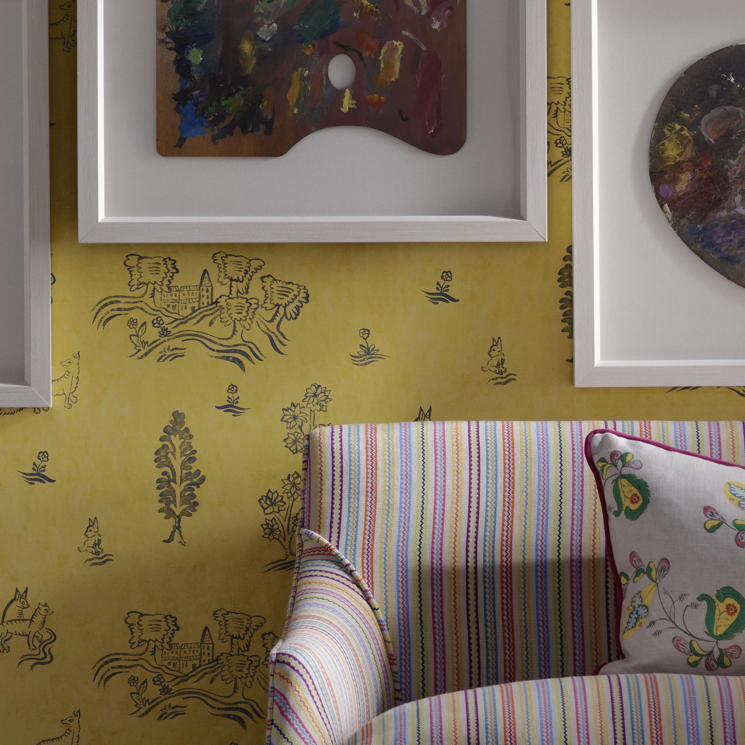 Andrew Martin Wood Panel Wallpaper