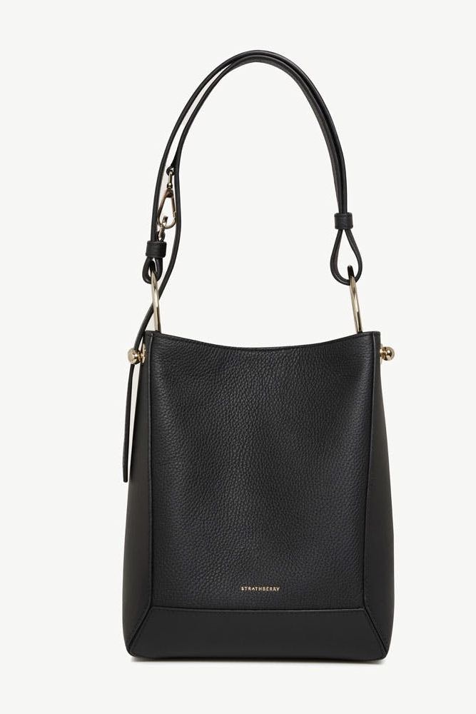 Lana Midi Bucket Bag - Black