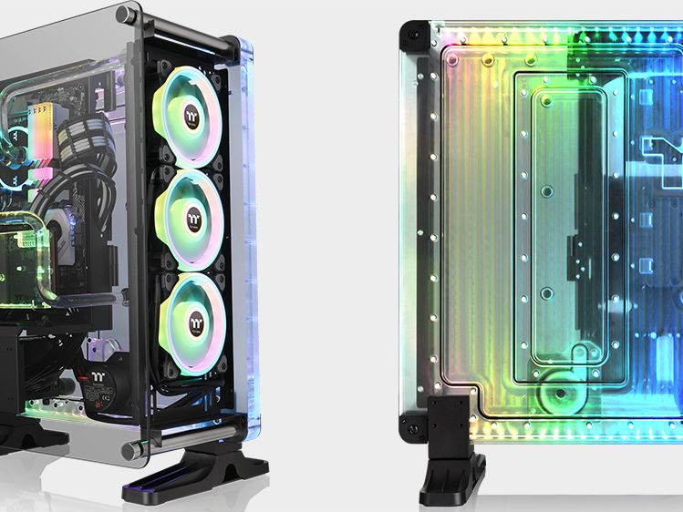 There is a giant liquid-cooling reservoir on the back of this open