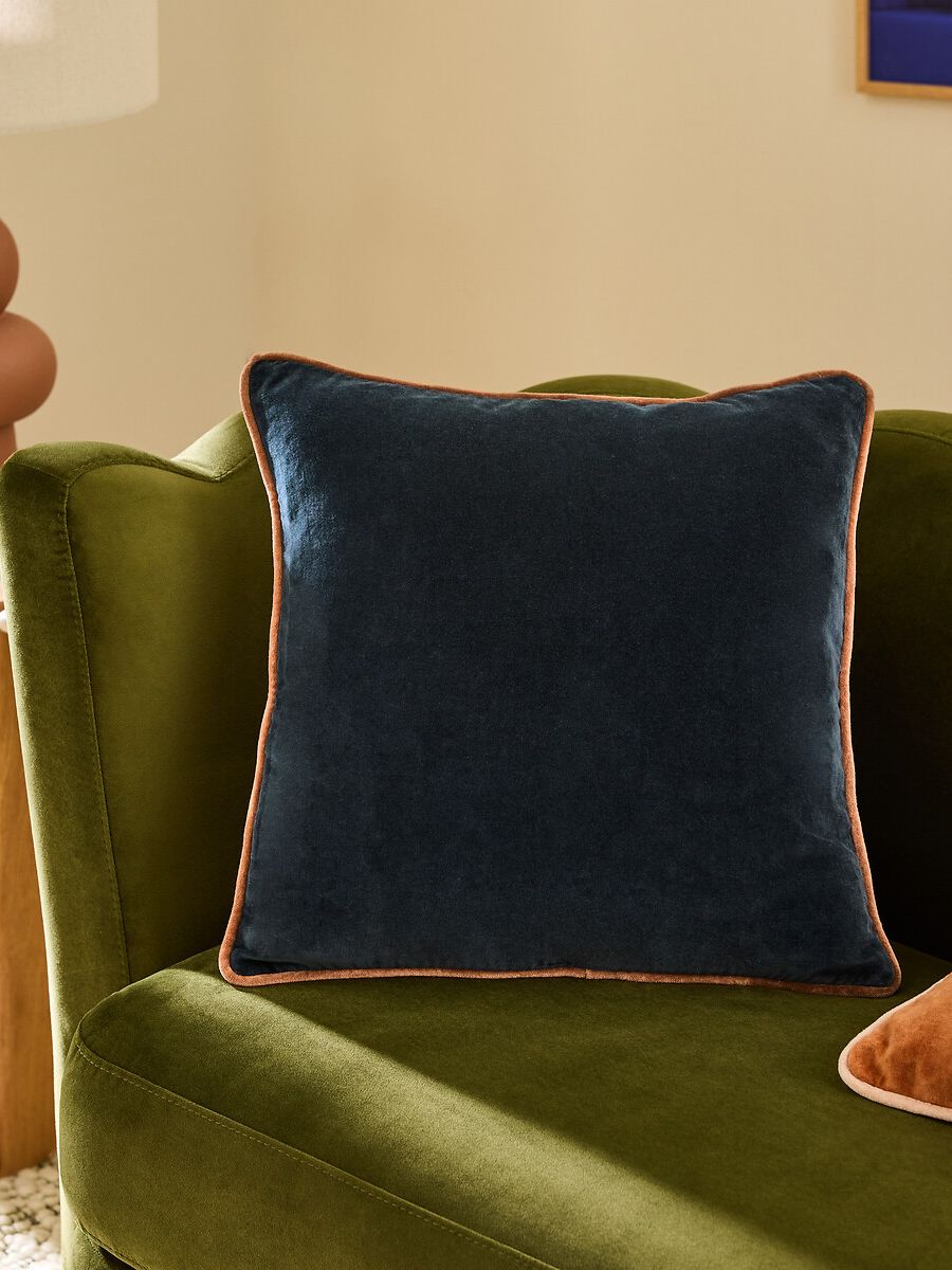 Made.com Bailey Brushed Cotton Velvet Filled Cushion
