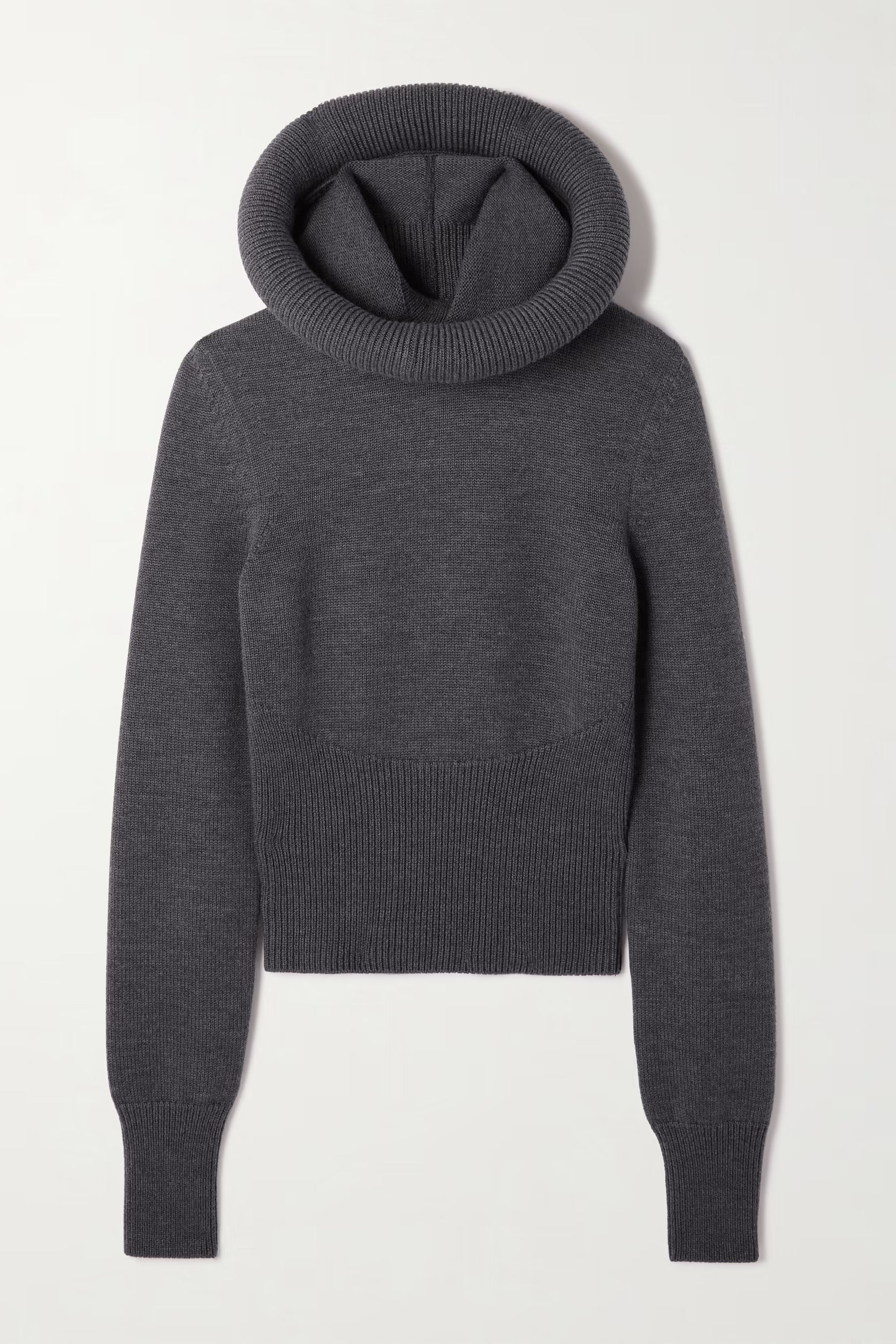 alaia wool hooded sweater