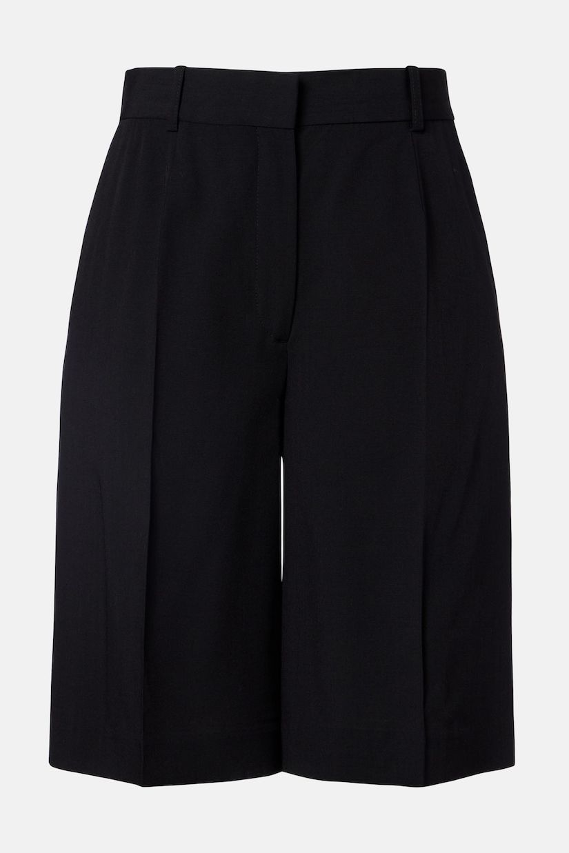High-Rise Bermuda Shorts in Black - Toteme