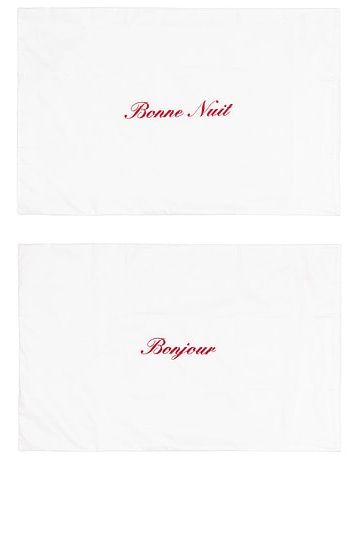 Bonjour &amp;amp; Bonne Nuit Pillowcase Set