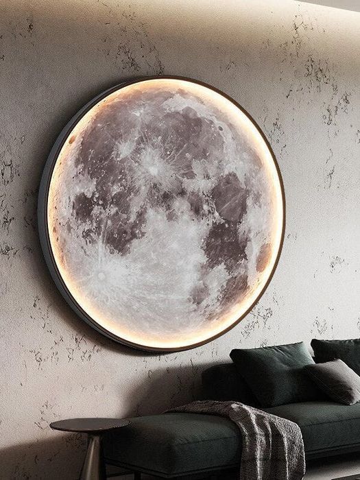 Decorative Wall-Mounted Led Moon Lamp - &amp;Oslash; 24 Cm / &amp;Oslash; 9.4&amp;Prime; / Warm