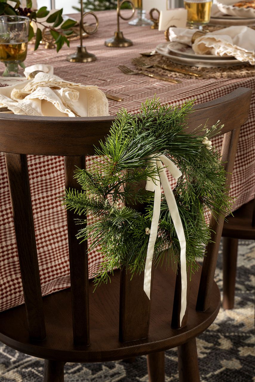 8" Pine Needle &amp;amp; Berry Faux Wreath