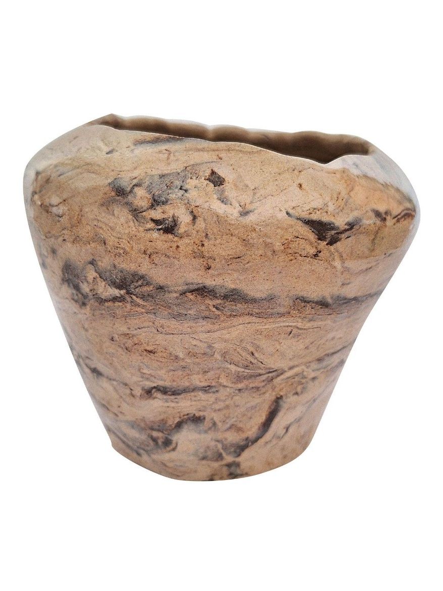 Cristina Cavallari, Vaso Marmo Marble-Effect Beige Ceramic Vase