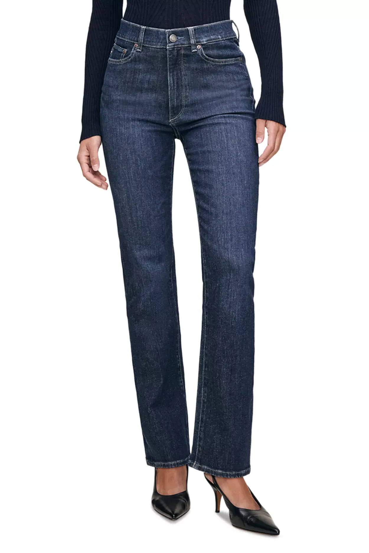 Halle Straight High Rise Instasculpt&amp;trade; Jeans in Crescent Harbor
