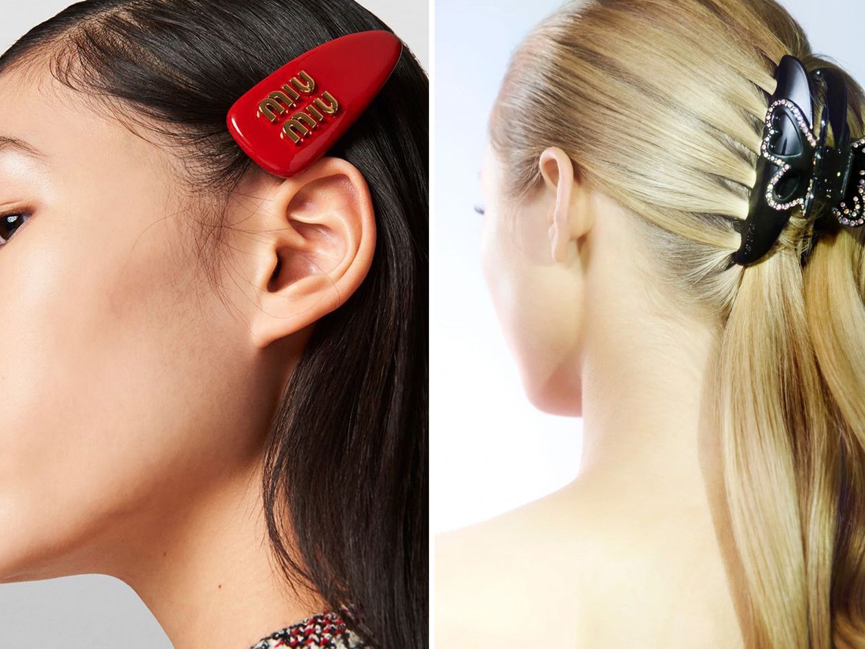 Ten sculptural hair clips from Miu Miu, Prada and more