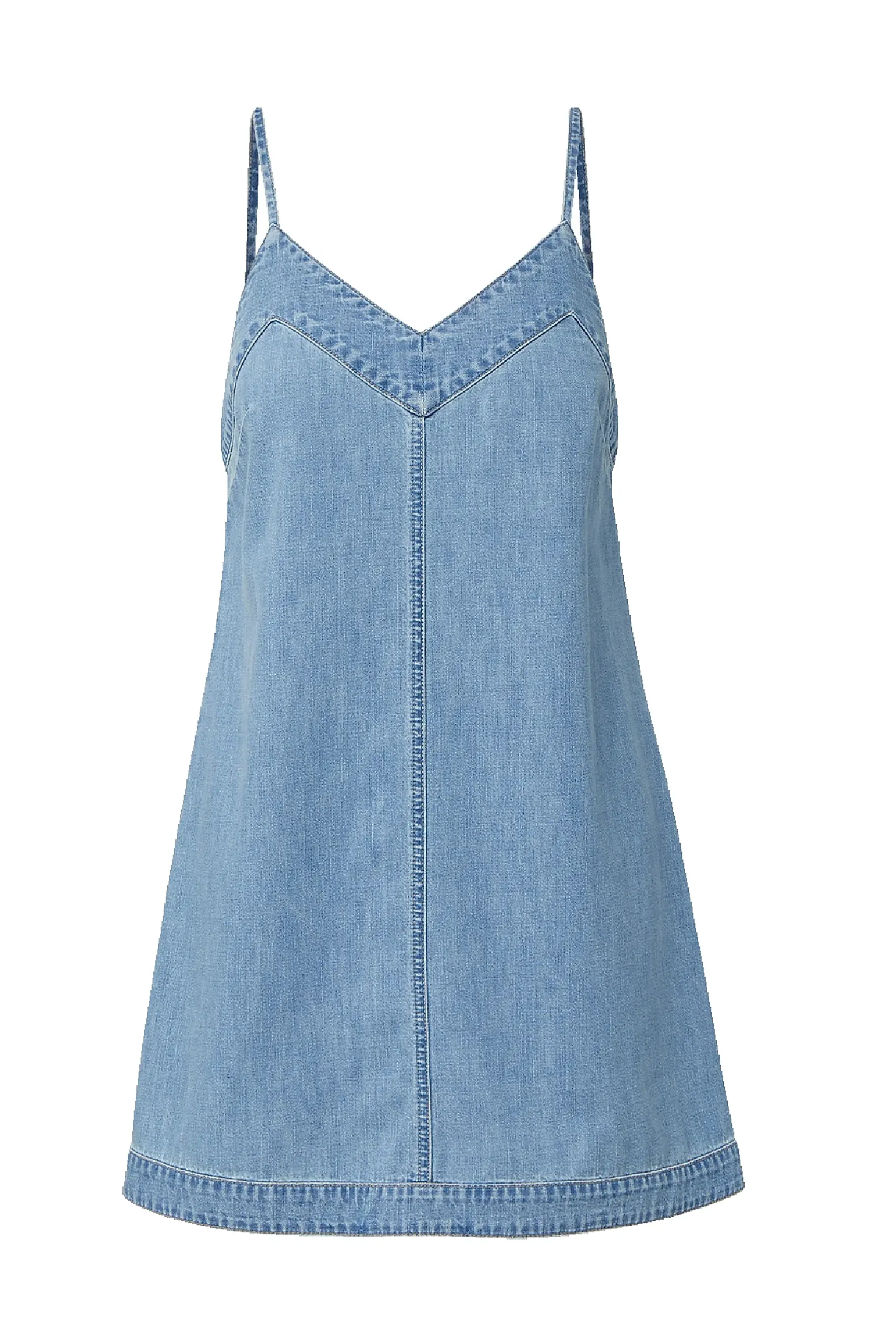 Chapmond Cotton Denim A-Line Minidress