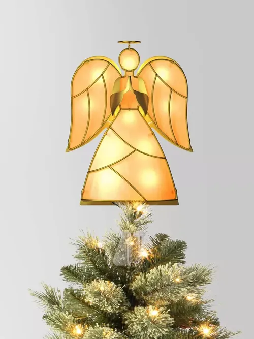 Incandescent Lit Angel Christmas Tree Topper