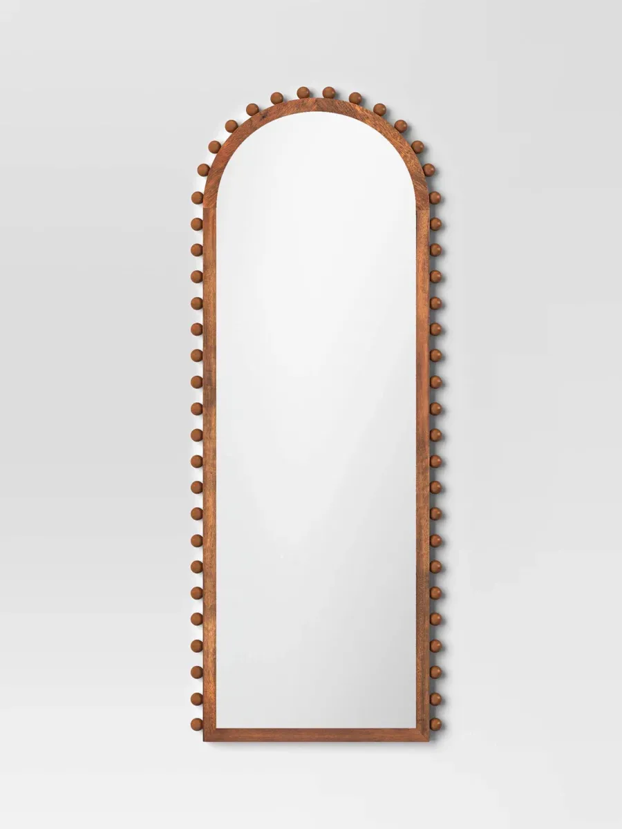 25u0026#34;x65u0026#34; Carved Beaded Floor Mirror - Thresholdu0026#8482;