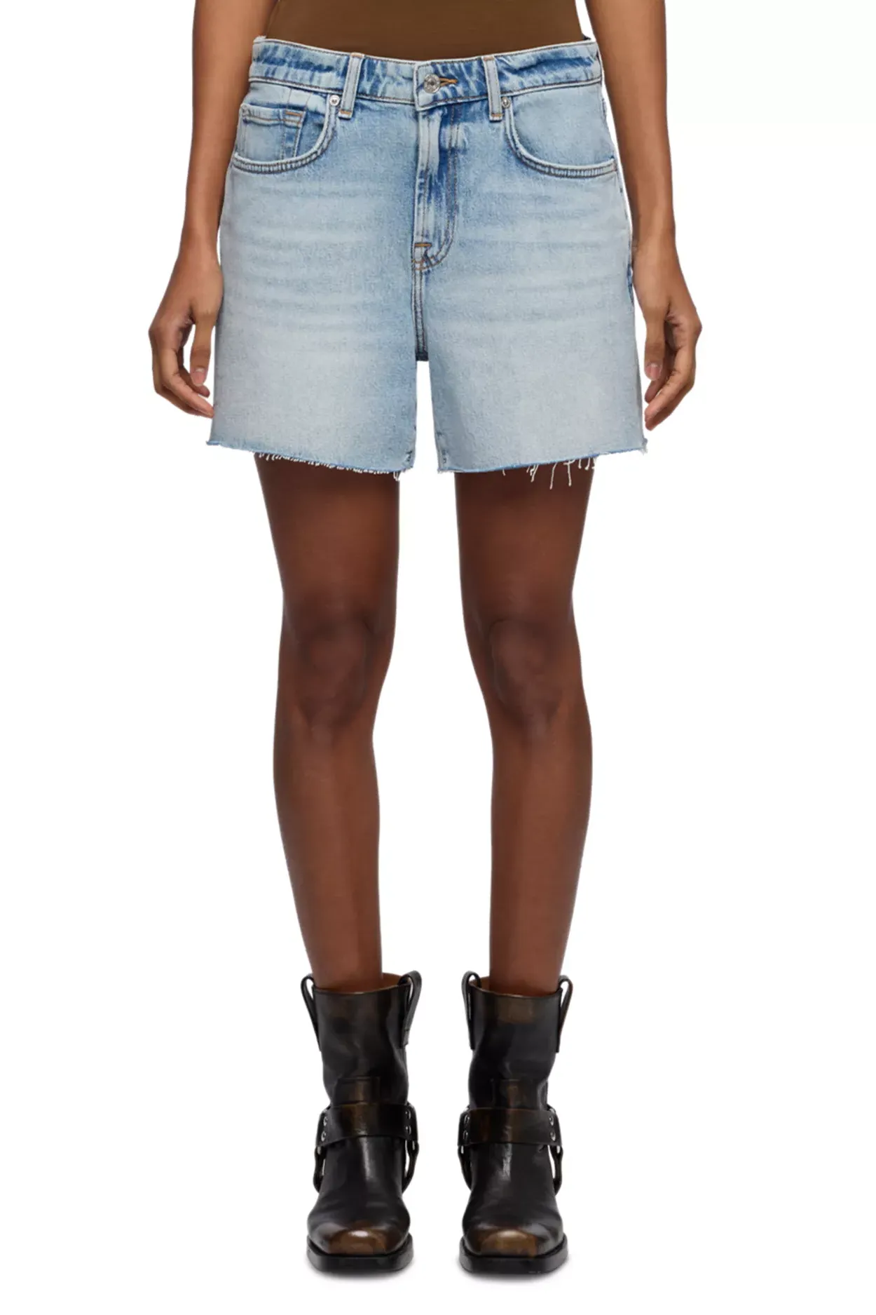 Monroe Long Denim Shorts in Ode to