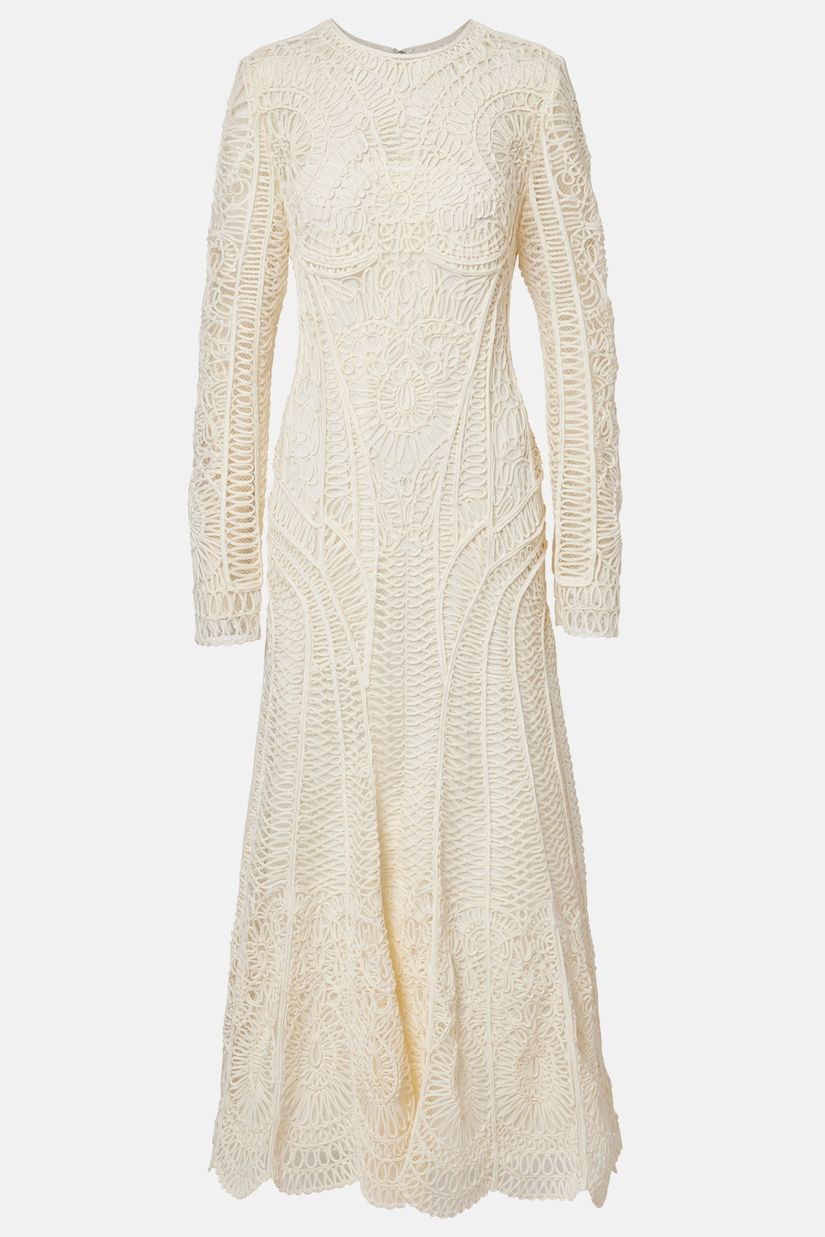 Embroidered Maxi Dress in White - Simkhai