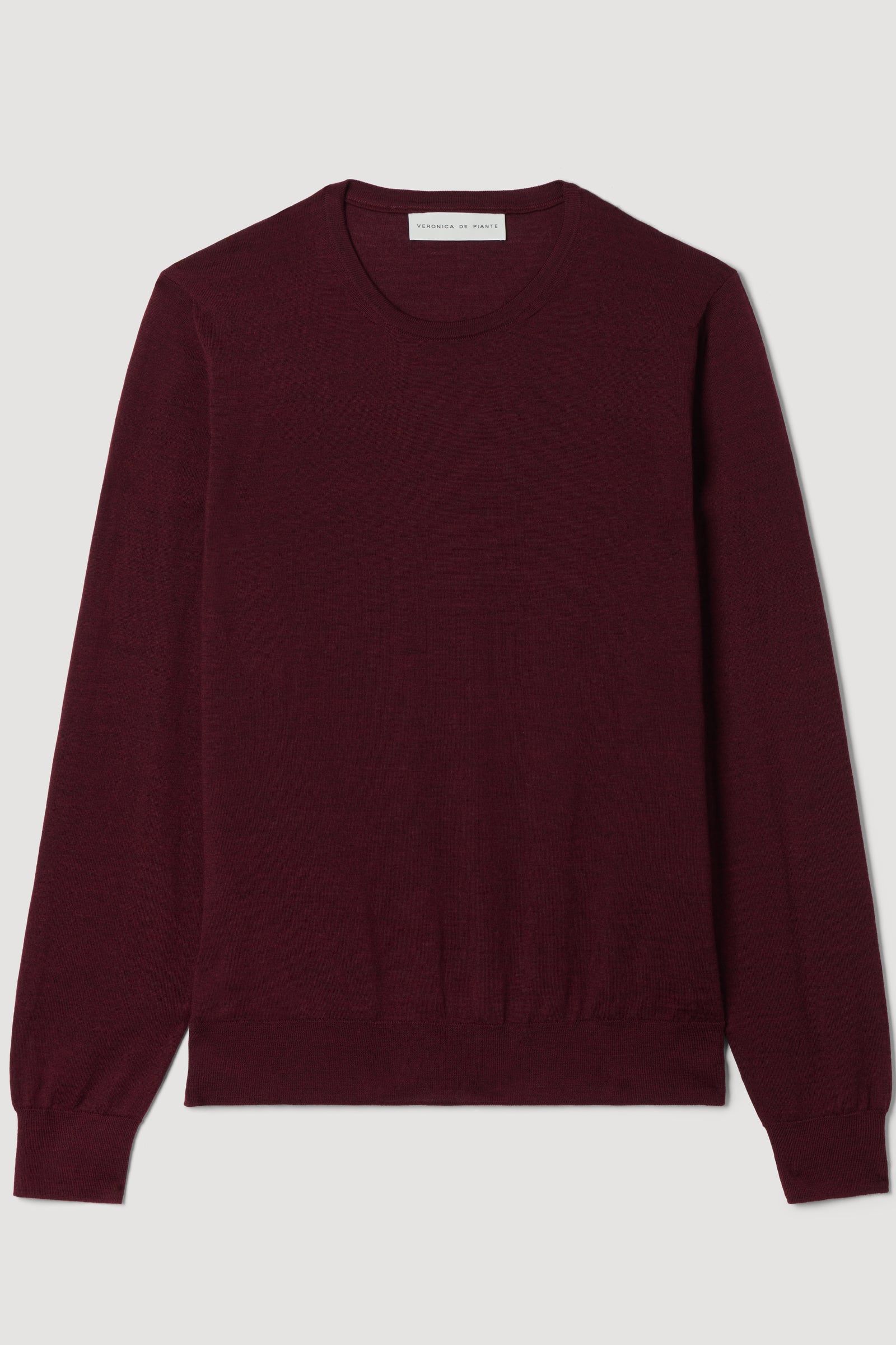 Rae Sweater in Merino Wool, Garnet- Xs / Burgundy