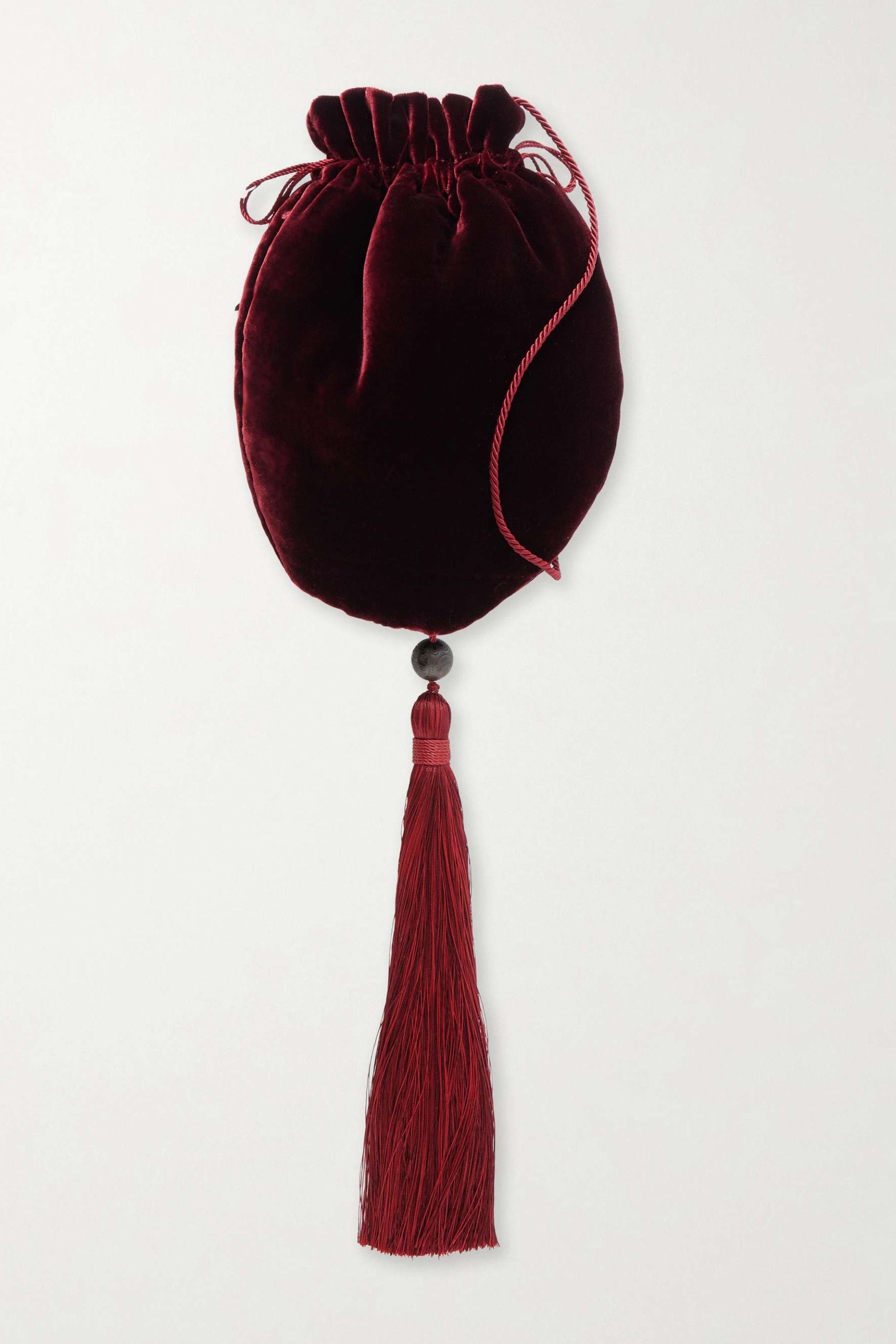 Lee Tasseled Velvet Clutch
