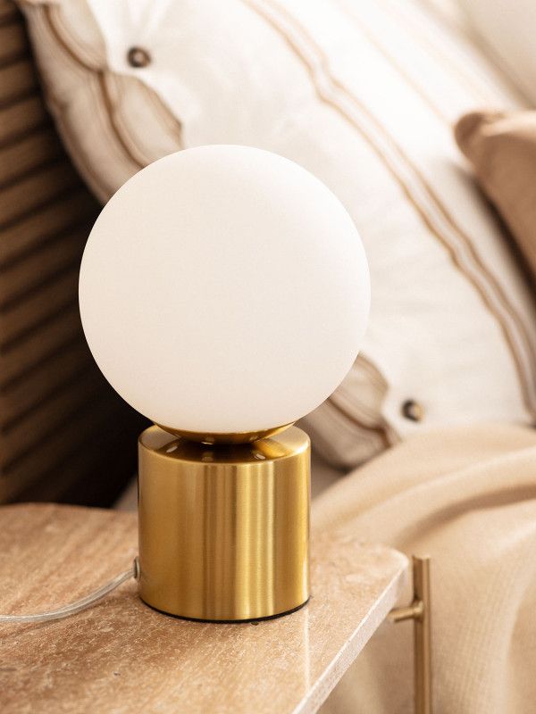 Lighting Direct, Edit Atenas Table Lamp - White &amp;amp; Gold